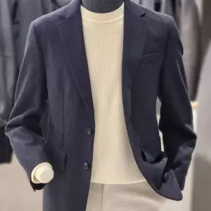 자켓 루즈핏 해링본 남성울자켓 BOE4KG1001