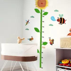 신장측정 성장기록 시트지 키측정 키재기 해바라기 아이방 신장계 키재기스티커