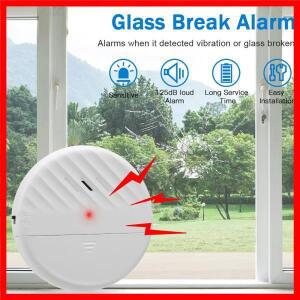 Wsdcam 125dB 유리 파손 센서 알람 초슬림 무선 감지기 창 및 문용 진동