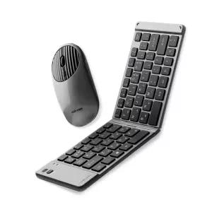 유니콘2.4G+블루투스 접이식 휴대용 키보드 마우스세트 C타입충전 BK-950SB