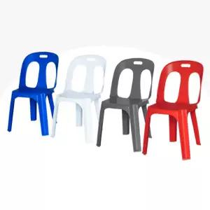 국산 편의점 식당 야외 행사 파라솔 플라스틱 간이 보조 등받이 의자 1호 1개 파랑