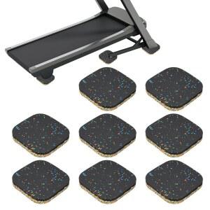 파티킬 러닝머신 매트 패드 8개, 4x4x0.6 고밀도 폼 방진 패드 방음 바닥 매트 운동 기구 매트 카펫 보호 소음 감소 홈 체육관, 혼합 색상