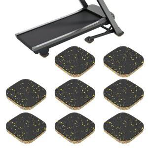 파티킬 러닝머신 매트 패드 8개, 4x4x0.6 고밀도 폼 방진 패드 방음 바닥 매트 운동 기구 매트 카펫 보호 소음 감소 홈 체육관, 옐로우