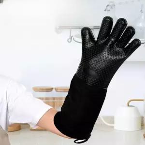 방염 장갑 실리콘 튀김기 고무 냄비 화상 오븐 방지