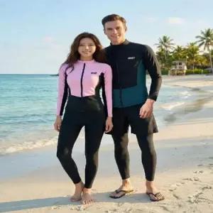 수피 여사친 비치웨어 바캉스룩 래시가드 남녀 비키니 커플 세트 긴팔 수영복 속건 JEN1