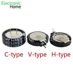 5PCS 버튼 패러드 슈퍼 커패시터 5.5V 0.1F 0.22F 0.33F 0.47F 0.68F 1.0F H 형 V C 5.5V4.0F