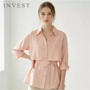 [인베스트] 7부 소매 벨티드 블라우스_IN6S1BL5411