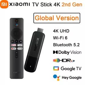 샤오미 TV 스틱 4K 2세대 글로벌 버전 2GB 램 8GB 저장용량 BT5.2 돌비 비전 HDR10 Wi-Fi 6 휴대용 스트리