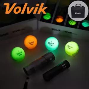 볼빅 비비드 루미나 듀얼코어 3피스 골프공 형광 야광 12구 UV램프 세트