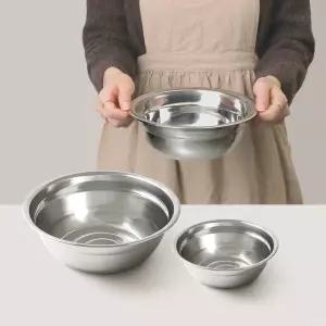국산 304스텐 과일세척 대야 샐러드 믹싱볼 양푼이 소형 3종 스텐볼
