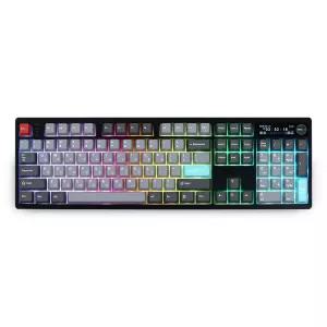 VARO V104K 노브 LCD 한글자판 풀배열 기계식 키보드 저소음 민트축 블랙