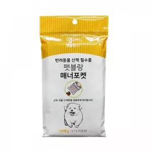 강아지물티슈 매너포켓 10매 고양이티슈 애견용티슈 펫티슈 강아지티슈