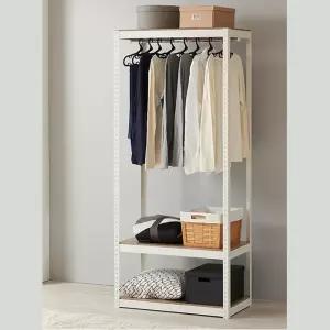 원룸옷방 무볼트 3단 조립식 시스템 옷행거 좁은공간 스탠딩옷 학생방 긴옷