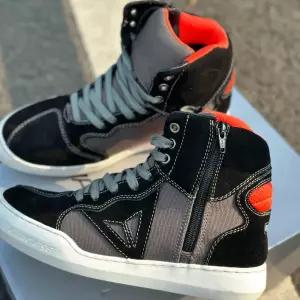 오토바이 숏 바이크 스니커즈 부츠 장화 지퍼 방수신발 슈즈 라이딩 39 레드