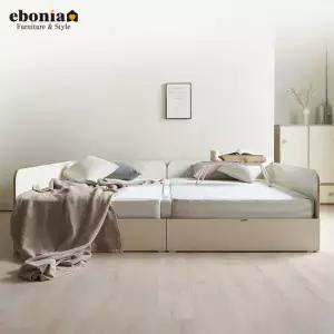 니노 패밀리형 수납 침대 수퍼싱글 침대 프레임 2개 SS 매트제외 가족침대 국내생산