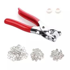 [모두쇼핑]똑딱이펀칭기 단추 세트 스냅단추펀치 단추펜치 100p 똑딱이단추 가시도트 가시도트단추 단추만