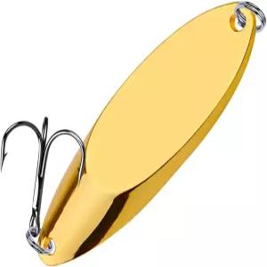 프로베로스 낚시 스푼 미끼 트레블 훅 하드 메탈 무게 선택 10개/팩 실버 골드