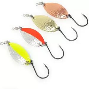 프라임 루어 캐스팅 낚시 스푼 4팩. 진짜 은색. 연어 스틸헤드 베이스 송어를 죽입니다. 훌륭한 액션...