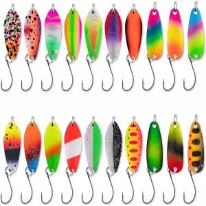 월풀 스푼 배스 트라우트 파이크 미노우 톱마우스 컬터를 위한 20팩 낚시 유인 스내그 저항성 싱글 훅