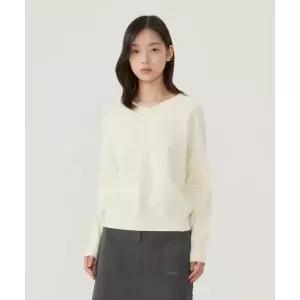 커버낫 COVERNAT 우먼 스트라이프 브이넥 니트 옐로우 CO2601KT73YL 430467