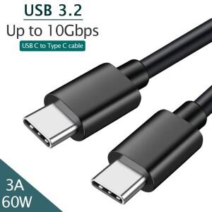 USB 3.2 10Gbps C to 타입 케이블 Gen2 데이터 전송 SSD 하드 디스크 3A 60W QC 3.0 고속 충전