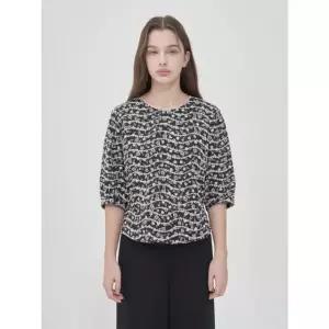 [갤러리아] 올리비아로렌 아일렛 자수 프린트 블라우스 VOCNS5M4451