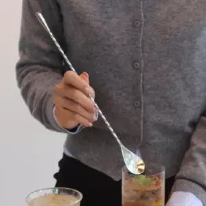 (30cm) 식검완 스텐 롱스푼/삽모양/스푼/요구르트/멜라민/티스푼/세트/요플레/롱티스푼/수저/스탠/칵테일