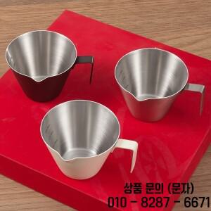 1/3pcs 스테인레스 스틸 측정 컵 3.5oz 커피 샷 에스프레소 밀크 라떼 아트 바리 도구에 대한 핸들 스케일
