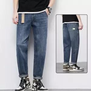 썬더볼츠 남자 남성 데님바지 배기핏 청바지 루즈핏 스퀘어 데님팬츠 9부 KKE3