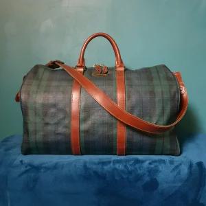 저먼 폴로 랄프로렌 그린 체크 보스톤백 여행 헬스 골프 피트니스 가방 행운의 돈가방 돈보따리 RL3