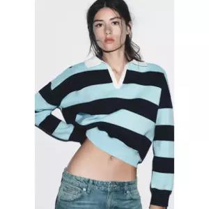  여자 스트라이프긴팔티 폴로티5536016 M 6Y12941