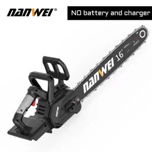 고지톱 충전식 전기톱 NANWEI 대용량 리튬 배터리 야외 벌목 과수원 가지치기 산업용 체인 톱 16 인치