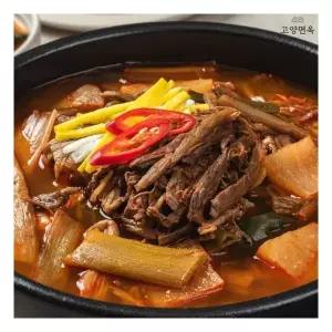 [고양면옥] 한식명장 특허 한우사골 육개장 600g x 5팩, 국내산 대파육개장 소고기 517481