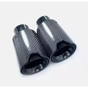 광택 카본 M 퍼포먼스 배기 머플러 파이프, M2 M3 M4 팁, M135i M140 M240i M440i, 1 개
