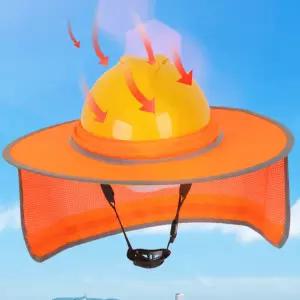 안전모 차양 자외선 안전 작업모 안전모 햇빛 가리개 건설 접이식 목보호 작업용 작업복 반사 장비 야외