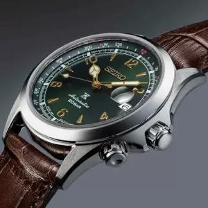 세이코 프로스펙스 알피니스트 SBDC091 그린 다이얼 남성 가죽 손목시계
