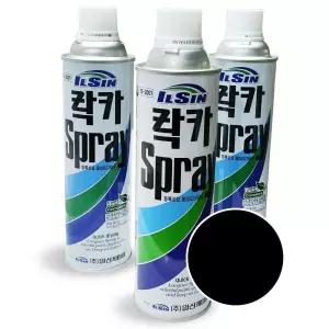 일신케미칼 일신 락카 스프레이 페인트 흑색, 420ml, 1개