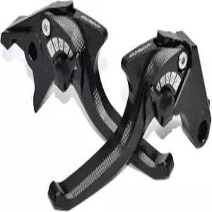 MTCRIGHTER 2 핑거 숏 브레이크 클러치 레버 세트 혼다 GROM/ MSX125/ 몽키 125 CNC 알루미늄 합금(블랙)과