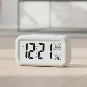 알람 탁상 시계 인테리어 스누즈 사무실 디지털 탁상 시계 무소음 직사각형 집들이 온습도 시간 날짜 밝기