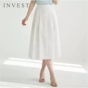 [인베스트] 핀턱 라인 버튼 롱 스커트_IN6M1SK8311