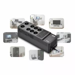 APC UPS 무정전 전원 공급장치 400W 650VA USB C타입 멀티탭형 콘센트 가정용 학교 컴퓨터 PC용 비상배터리