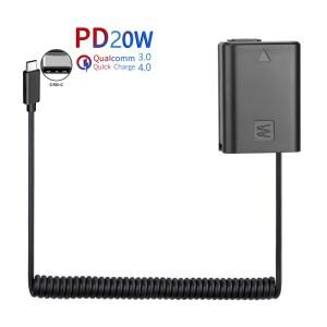 PD USB-C AC-PW20 NP-FW50 더미 배터리 전원 어댑터 소니 ZV-E10 A7M2 A7II A7R A6000