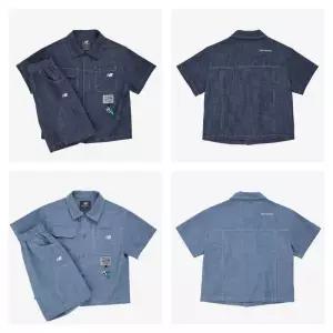 [롯데백화점]뉴발란스 WE GROW TOGETHER_데님 반팔 셔켓 셋업_NK9YG2402U_IC