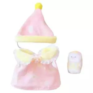 Niannyyhouse 10cm-15cm 플러시 인형 옷 모자 로브 액세서리 파자마 세트 17cm 라부부 드레스 업과 호환