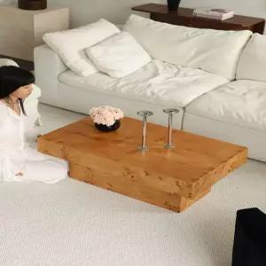 원형 수납 겸 탁자 벌우드 소파테이블 침실용 협탁 거실