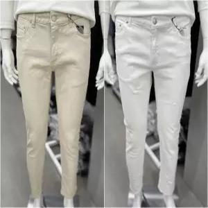 [트루젠]남자 여름 스판사 함유 소프트 터치 데님 청바지 2컬러 화이트 진 /