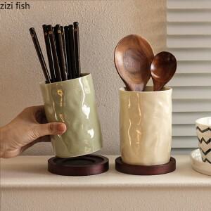 세라믹 젓가락 튜브 식기 보관 병 케이지 배수 랙 바구니 정리함 거치대