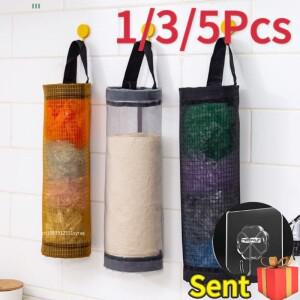 1 3 5pcs 쓰레기 봉투 보관 주방  비닐 홀더 교수형 수거 가방 정리