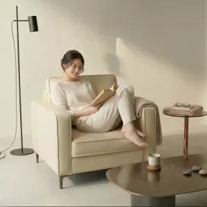 [필우드가구] 노바 1인용 비건 레더 가죽 소파