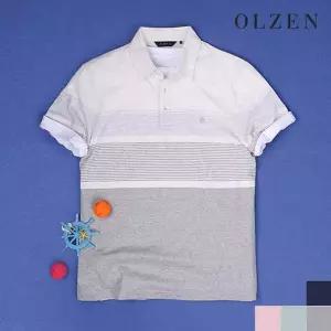 올젠 변형 컬러 블록 카라 티셔츠 ZPA2TT1503 3569172